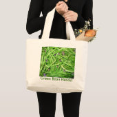 Grand Tote Bag Têtes de haricots verts ! (Devant (produit))