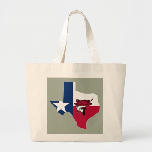 Grand Tote Bag Texas Fishing (Devant)