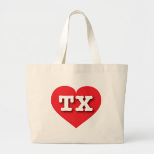 Grand Tote Bag Texas Red Heart - J'aime TX