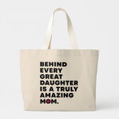 Grand Tote Bag Texte d'expression de conception mignonne pour la (Dos)