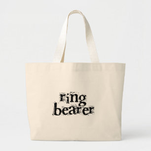 Grand Tote Bag Texte noir de porteur d'alliances
