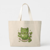 Grand Tote Bag thé vert matcha (Dos)