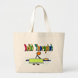 Grand Tote Bag Thérapeute de Reiki--Personnages en allumettes de