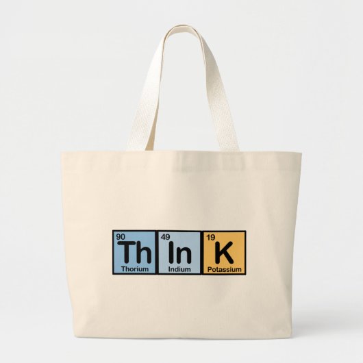 Grand Tote Bag Think a fait des éléments (Devant)