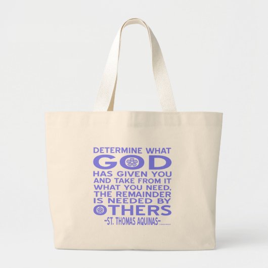 Grand Tote Bag Thomas Aquinas God Given Light Blue (Devant)