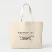 Grand Tote Bag Thomas Jefferson - C'est toujours mieux (Devant)