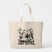 Grand Tote Bag Tierschutz - Adopt don't shop (Dos)