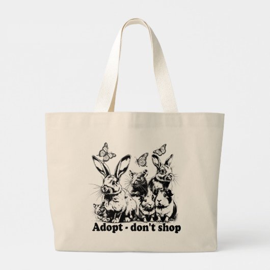Grand Tote Bag Tierschutz - Adopt don't shop (Dos)