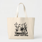 Grand Tote Bag Tierschutz - Adopt don't shop (Devant)