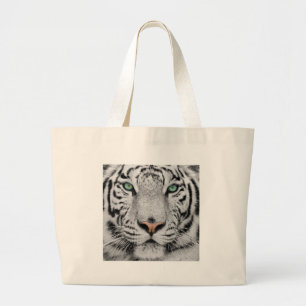 Grand Tote Bag Tigre blanc