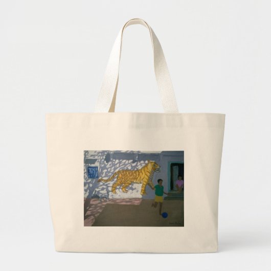 Grand Tote Bag Tigre Inde (Devant)