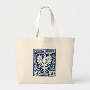 Grand Tote Bag timbre polonais de 1919 50h Eagle