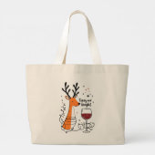 Grand Tote Bag Tipsy and Bright Reindeer  (Dos)