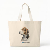 Toile beagle personnalisable fourre-tout