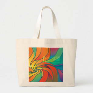 Grand Tote Bag Toile d'art de calice de MLTS Fourre-tout
