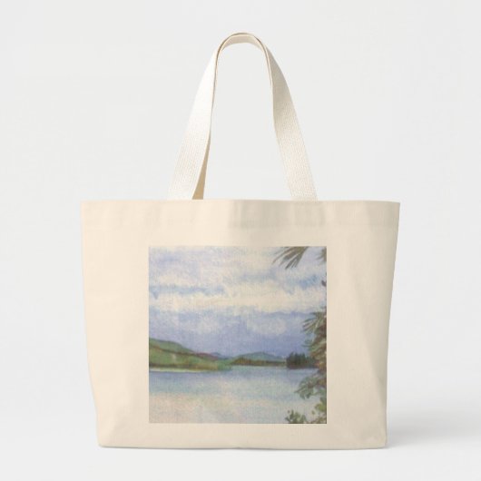 Grand Tote Bag Toile Fourre-tout d'île d'Eagle (Devant)