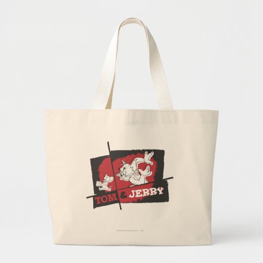 Grand Tote Bag Tom et Jerry Red et Black (Devant)
