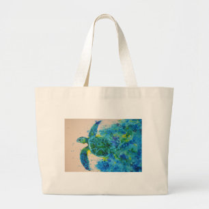 Grand Tote Bag tortue de mer