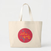 Grand Tote Bag Toujours lire | Bleu rose vif Jaune & Fils (Devant)