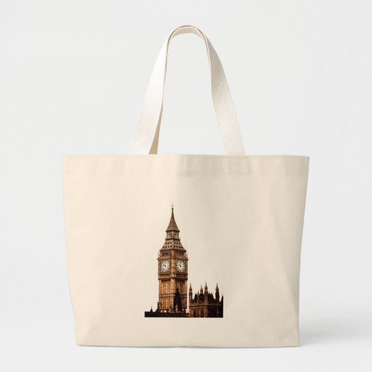 Grand Tote Bag Tour Sepia Big Ben (Devant)