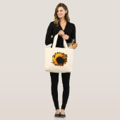 Grand Tote Bag tournesol (Devant (modèle))