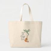 Grand Tote Bag Tous les Things With Love Tropical (Devant)