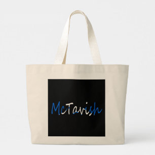 Grand Tote Bag Tout nom inscrit sur le drapeau écossais