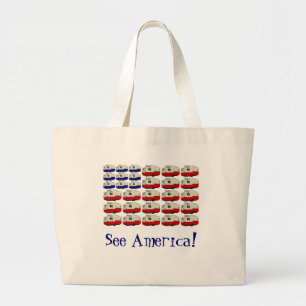 Grand Tote Bag Toute la remorque américaine Fourre-tout de Shast