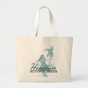 Grand Tote Bag Tradewinds Hawaiian Island Hula Girl