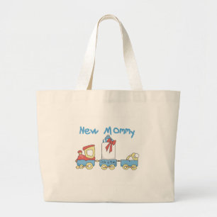 Grand Tote Bag Train New Mommy of Boy tshirts et cadeaux