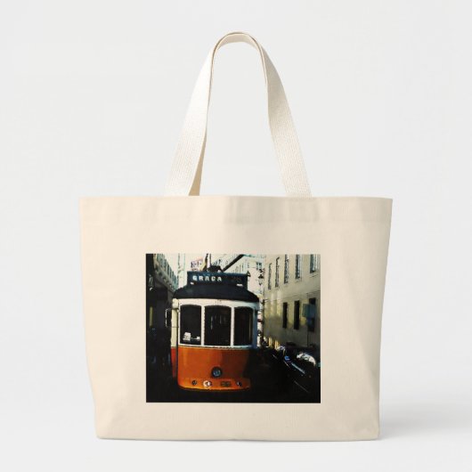 Grand Tote Bag Tram de Lisbonne (Devant)