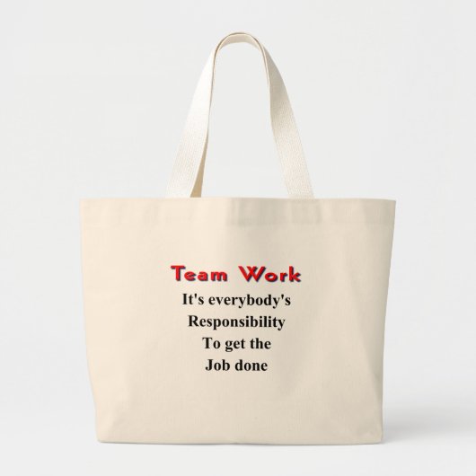 Grand Tote Bag Travail d'équipe (Devant)
