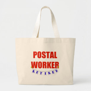 GRAND TOTE BAG TRAVAILLEUR POSTAL RETRAITÉ