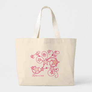 Grand Tote Bag Travaux tourbillonnants roses