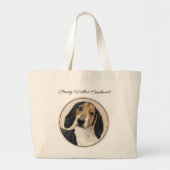 Grand Tote Bag Treeing Walker Coonhound Peinture Chien Art origin (Devant)