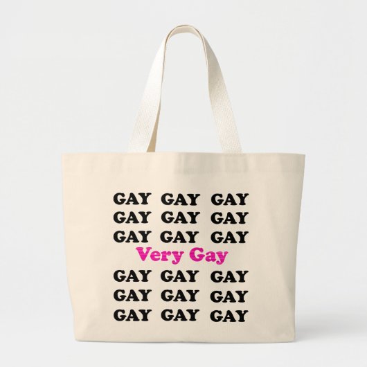 Grand Tote Bag Très gay (Devant)