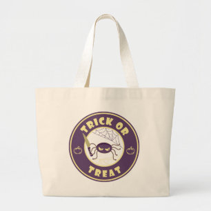 Grand Tote Bag Trick or treat halloween araignée Starbucks style
