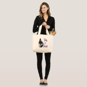 Grand Tote Bag Trick Pomeranian (Devant (modèle))