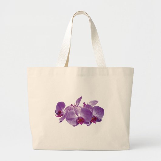 Grand Tote Bag Trio pourpre d'orchidée (Devant)