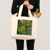 Grand Tote Bag Tropical Green Coconuts Island Palm Trees (Devant (produit))