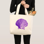 Grand Tote Bag Tropical Moonlight Purple Shell (Devant (produit))