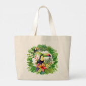 Grand Tote Bag Tropical Toucan Bird (Dos)