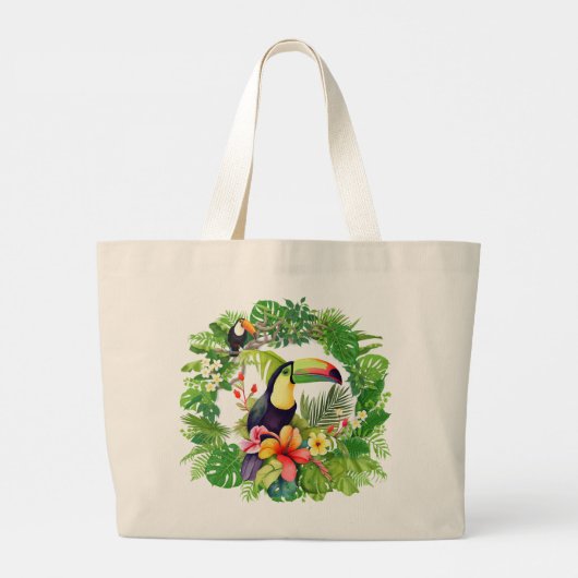 Grand Tote Bag Tropical Toucan Bird (Dos)
