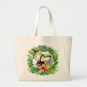 Grand Tote Bag Tropical Toucan Bird (Devant)
