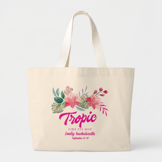 Grand Tote Bag Tropique comme c'est chaud, week-end d'enterrement (Devant)