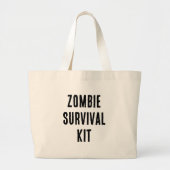 Grand Tote Bag Trousse de Survie Zombie (Devant)