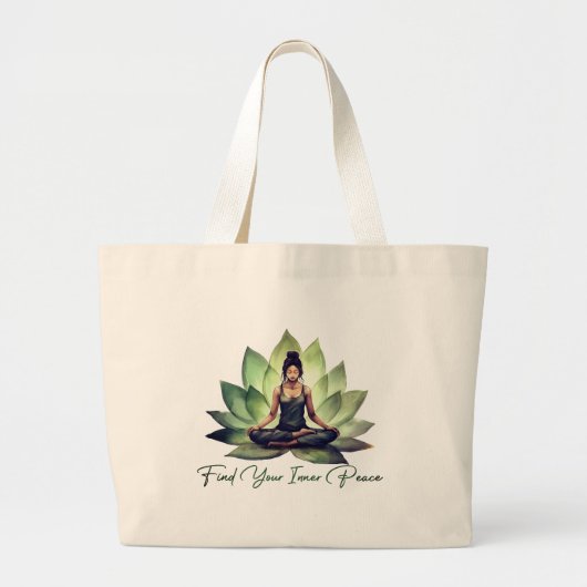 Grand Tote Bag Trouvez votre paix intérieure (Devant)