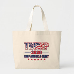 Grand Tote Bag Trump 2020 Garder l'Amérique grande