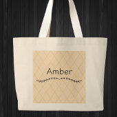 Grand Tote Bag Tu as l'air plus heureux ! Épice citrouille est de