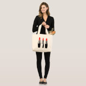 Grand Tote Bag Tubes rouge à lèvres (Devant (modèle))